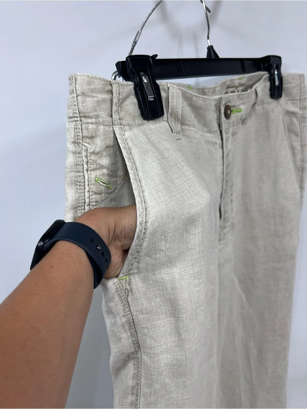 Tommy Bahama relaxed fit Light Beige 100% Linen Casual Pants w/pockets